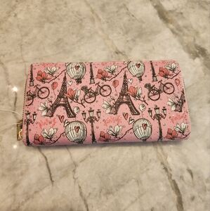 Pink Parisian Print Women's Wallet